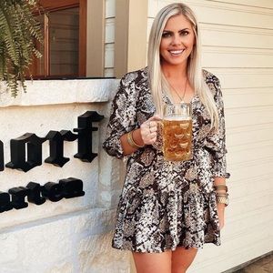 Buddy Love Snake Print Dress